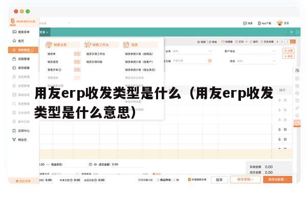 用友erp收发类型是什么（用友erp收发类型是什么意思）