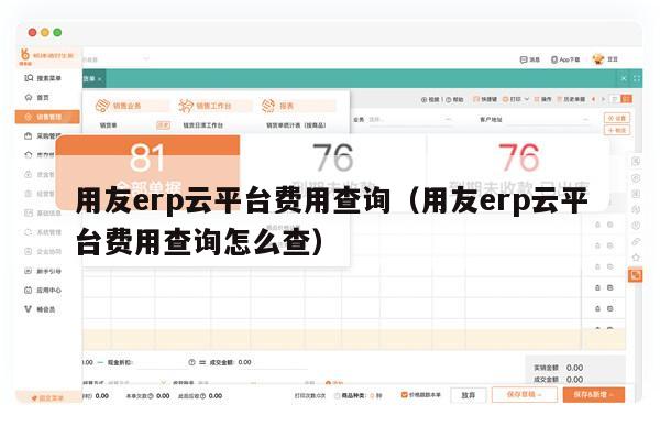 用友erp云平台费用查询（用友erp云平台费用查询怎么查）