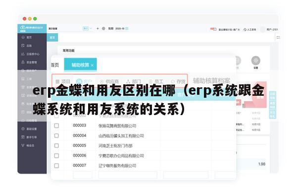 erp金蝶和用友区别在哪（erp系统跟金蝶系统和用友系统的关系）