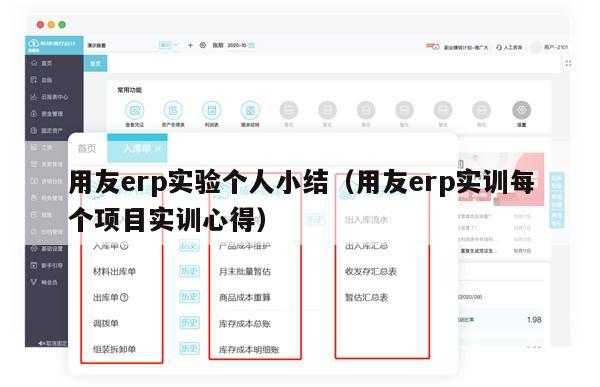 用友erp实验个人小结（用友erp实训每个项目实训心得）