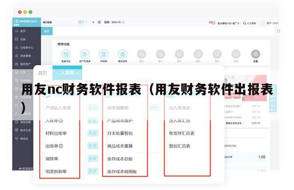 用友nc财务软件报表（用友财务软件出报表）