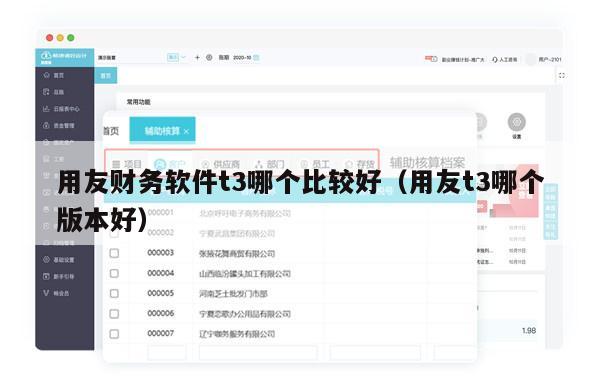 用友财务软件t3哪个比较好（用友t3哪个版本好）