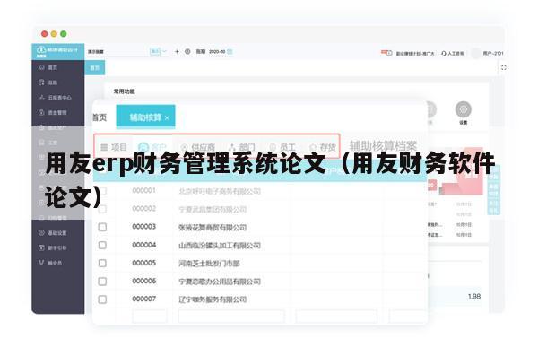 用友erp财务管理系统论文（用友财务软件论文）
