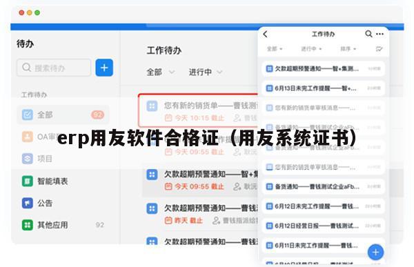 erp用友软件合格证（用友系统证书）