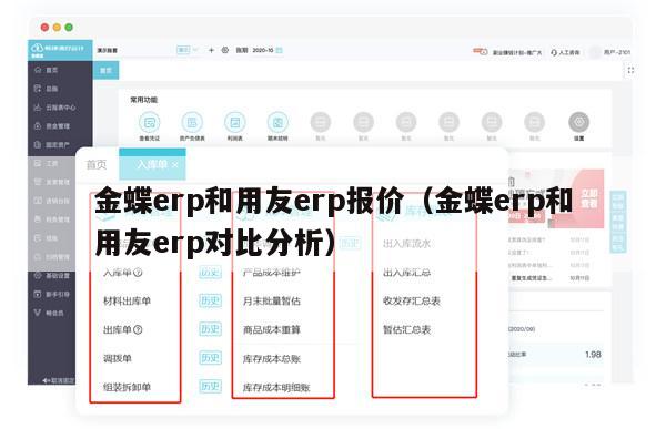 金蝶erp和用友erp报价（金蝶erp和用友erp对比分析）