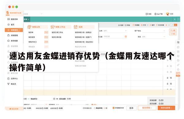 速达用友金蝶进销存优势（金蝶用友速达哪个操作简单）