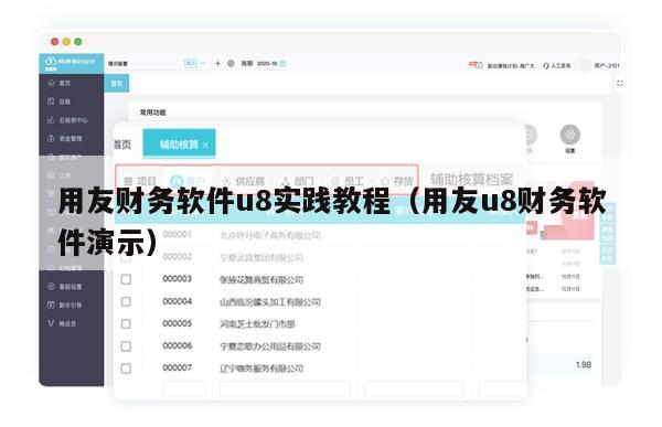 用友财务软件u8实践教程（用友u8财务软件演示）