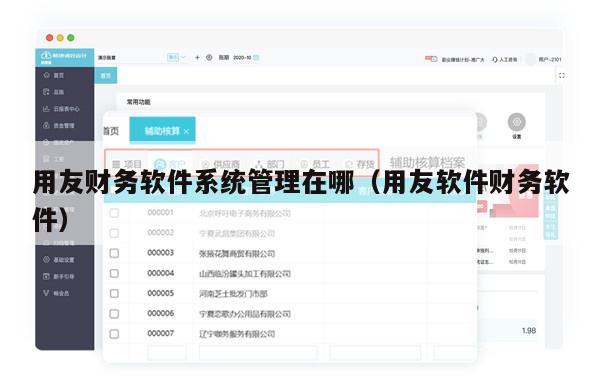 用友财务软件系统管理在哪（用友软件财务软件）