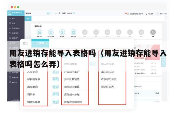 用友进销存能导入表格吗（用友进销存能导入表格吗怎么弄）