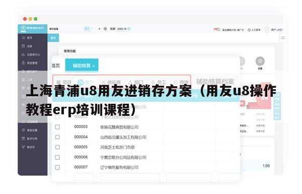 上海青浦u8用友进销存方案（用友u8操作教程erp培训课程）