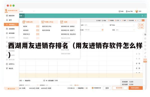 西湖用友进销存排名（用友进销存软件怎么样）