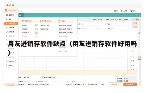 用友进销存软件缺点（用友进销存软件好用吗）
