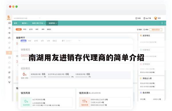 南湖用友进销存代理商的简单介绍