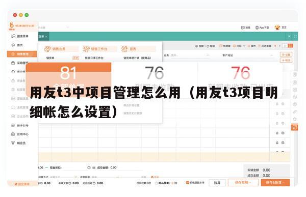 用友t3中项目管理怎么用（用友t3项目明细帐怎么设置）