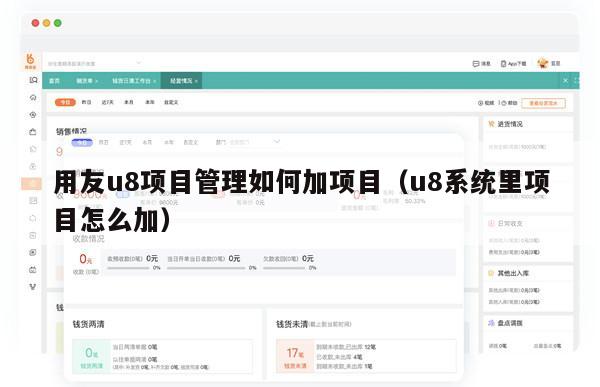 用友u8项目管理如何加项目（u8系统里项目怎么加）