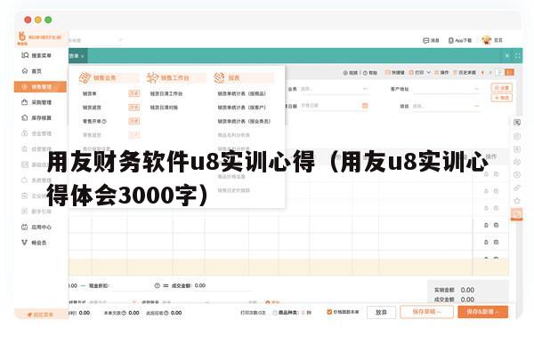 用友财务软件u8实训心得（用友u8实训心得体会3000字）