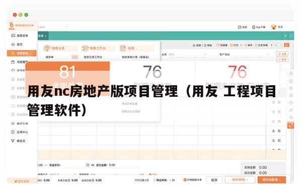 用友nc房地产版项目管理（用友 工程项目管理软件）