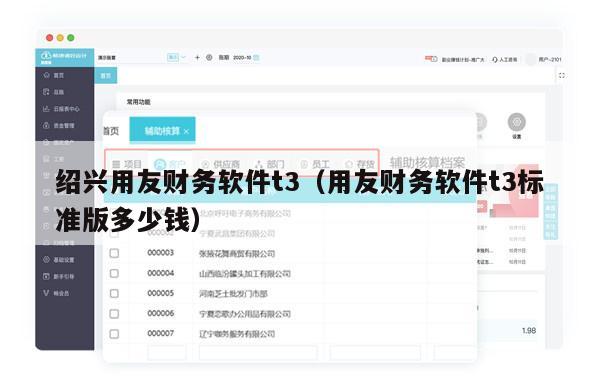 绍兴用友财务软件t3（用友财务软件t3标准版多少钱）
