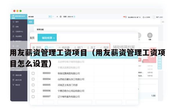用友薪资管理工资项目（用友薪资管理工资项目怎么设置）