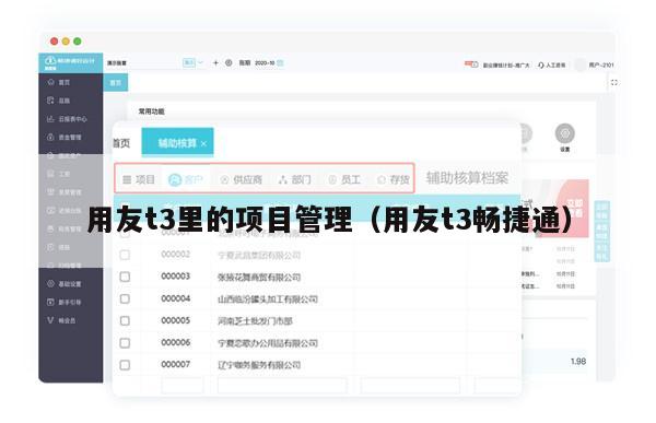 用友t3里的项目管理（用友t3畅捷通）