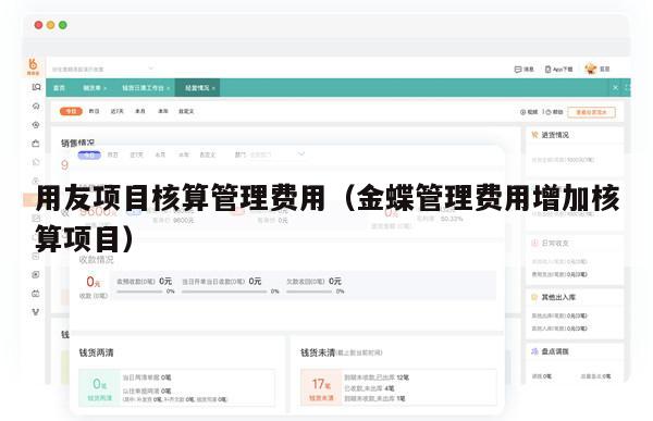 用友项目核算管理费用（金蝶管理费用增加核算项目）