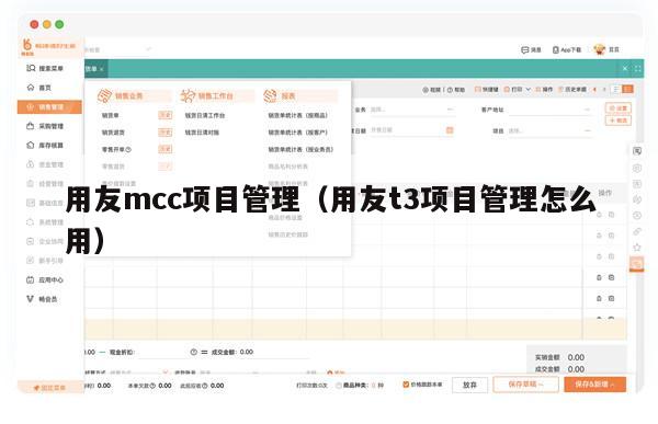 用友mcc项目管理（用友t3项目管理怎么用）