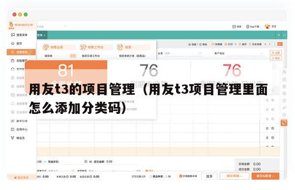用友t3的项目管理（用友t3项目管理里面怎么添加分类码）