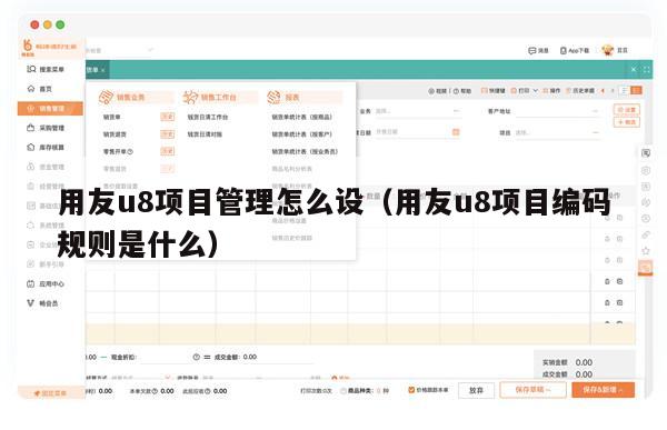 用友u8项目管理怎么设（用友u8项目编码规则是什么）
