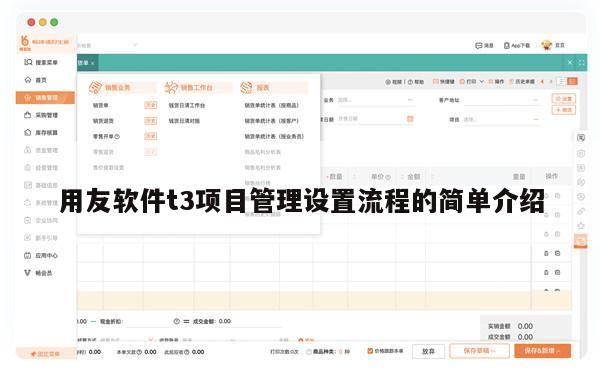 用友软件t3项目管理设置流程的简单介绍