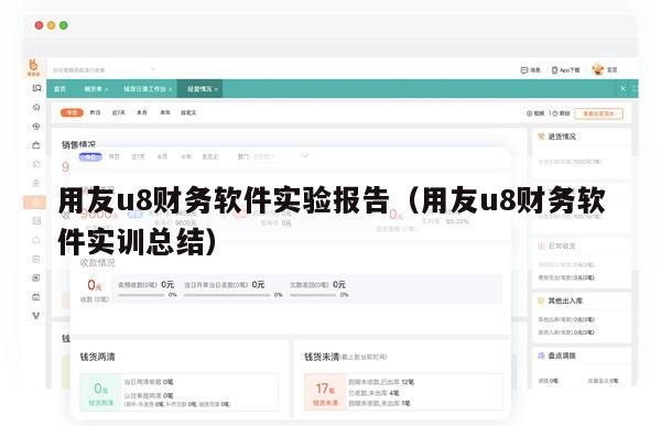 用友u8财务软件实验报告（用友u8财务软件实训总结）