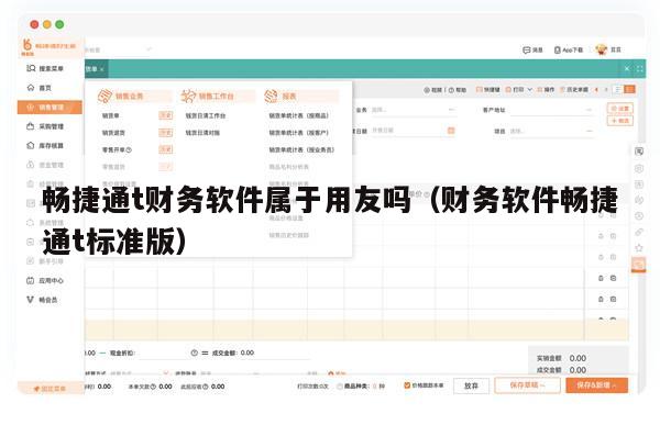 畅捷通t财务软件属于用友吗（财务软件畅捷通t标准版）