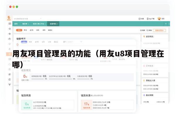 用友项目管理员的功能（用友u8项目管理在哪）