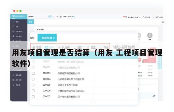 用友项目管理是否结算（用友 工程项目管理软件）