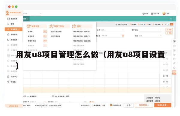 用友u8项目管理怎么做（用友u8项目设置）