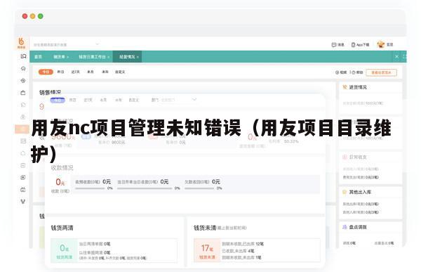 用友nc项目管理未知错误（用友项目目录维护）
