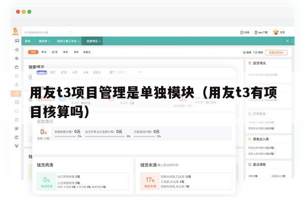用友t3项目管理是单独模块（用友t3有项目核算吗）