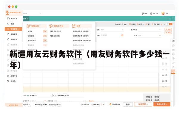 新疆用友云财务软件（用友财务软件多少钱一年）