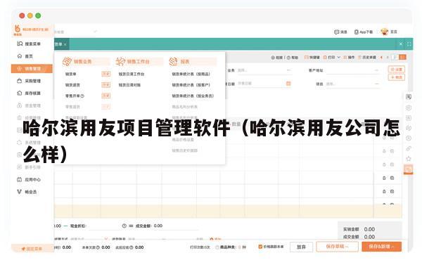哈尔滨用友项目管理软件（哈尔滨用友公司怎么样）