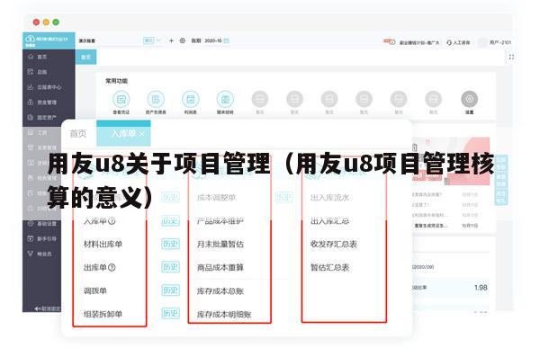 用友u8关于项目管理（用友u8项目管理核算的意义）