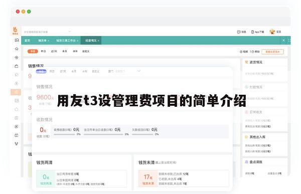 用友t3设管理费项目的简单介绍