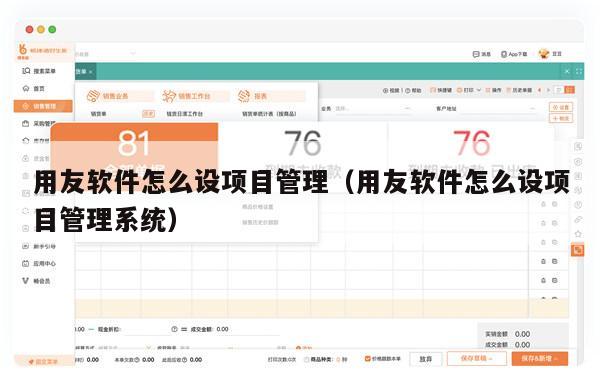 用友软件怎么设项目管理（用友软件怎么设项目管理系统）