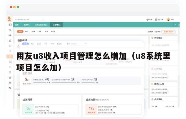 用友u8收入项目管理怎么增加（u8系统里项目怎么加）