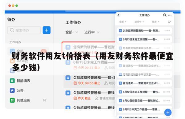 财务软件用友t价格表（用友财务软件最便宜多少钱）