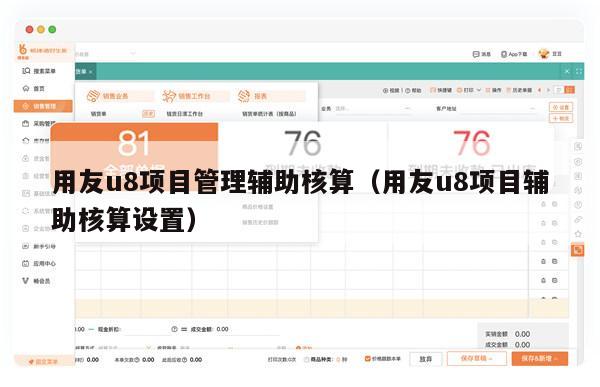 用友u8项目管理辅助核算（用友u8项目辅助核算设置）