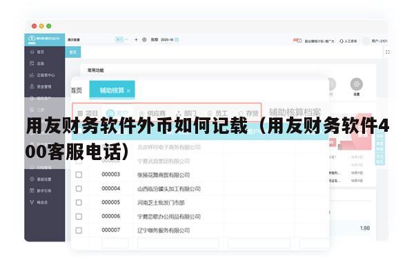 用友财务软件外币如何记载（用友财务软件400客服电话）