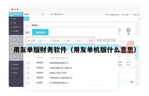 用友单版财务软件（用友单机版什么意思）