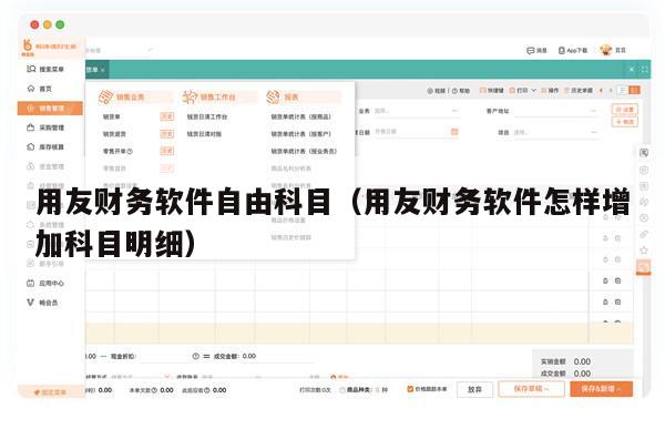 用友财务软件自由科目（用友财务软件怎样增加科目明细）