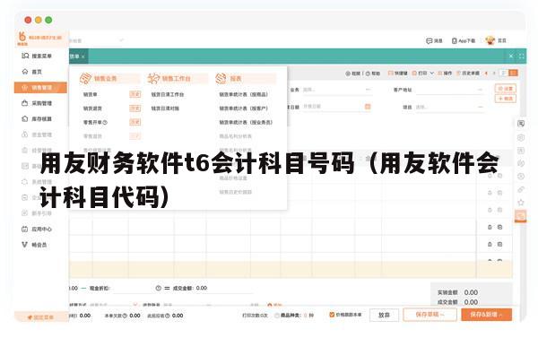 用友财务软件t6会计科目号码（用友软件会计科目代码）