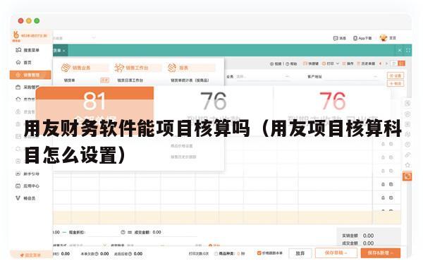用友财务软件能项目核算吗（用友项目核算科目怎么设置）