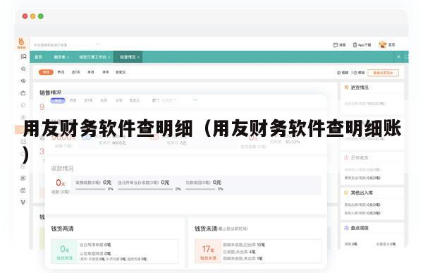 用友财务软件查明细（用友财务软件查明细账）